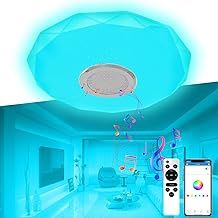 T-SUN RGB Bathroom Ceiling Light, 36W Dimmable LED Ceiling Lights with Bluetooth Speaker, Remote/APP Control, for Bathroom, Kitchen, Lounge, Living Room, Kid's Room - Ø 30CM