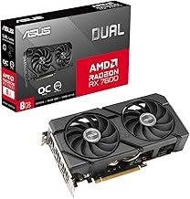 ASUS DUAL RX7600 EVO OC, 8GB DDR6, HDMI, 3 DP, 2715MHz Clock, Overclocked