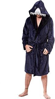 Mens/Kids Snuggle Fleece Dressing Gown/Onesee with Animal Face Hood - Mens Sizes S - XL, Kids Ages 7-13 Years