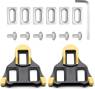2 Pack SPD Cleats for Cycling Shoes - High-Performance Shimano SPD/SL Compatible Cleats with Anti-Slip Design, 6° Float Adjustment for Road & Indoor Bikes - Durable Nylon & Silicone Material