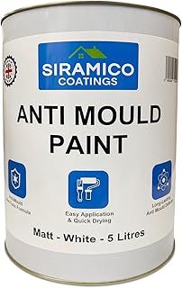 Anti-Mould Paint | 5 Litres | Superior 10 Year Anti Mould Resistant Paint for Bathrooms, Kitchens, Walls and Ceilings - Easy Brush & Roller Application