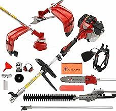 52cc 5 in 1 Multi Function Garden Tool Petrol Strimmer Hedge Cutter Chainsaw Trimmer Pruner & Extension Pole Recoil Start