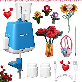 Caydo French Knitting Machine, Electric i Cord Knitting Machine, Knitting Mill i-Cord Knitter Machine, Automatic Knitting Wool to i-Cords, DIY Crochet Machine for Adults&Kids(Patented)