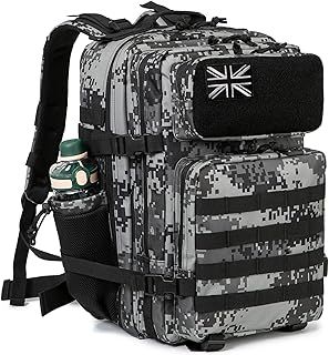 QT&QY Military Tactical Backpacks for Men Army Molle Daypack 25L/35L/45L Lage 3 Day Bug Out Bag Camping Hiking Rucksack with Bottle Holder