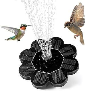 Solar Water Fountain,OMWay Solar Fountain for Bird Bath, Solar Powered Garden Water Feature Floating Solar Power Fountain for Outdoors Pond Pool.