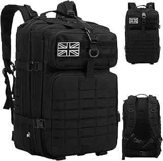 Delgeo 45L Military Tactical Backpacks Molle Army Assault Pack 3 Day Bug Out Bag Hiking Treeking Camouflage Hunting Rucksack