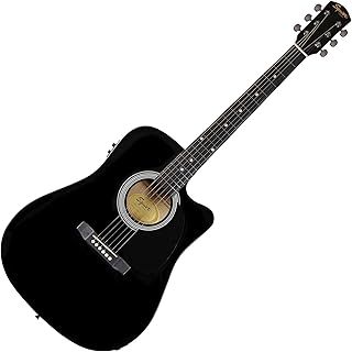 Fender 0930307006 SA-105CE Dreadnought Cutaway Electric Guitar - Black