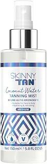 Skinny Tan Coconut Water Tanning Mist - Streak Free & Lightweight Self Tan Mist, Natural Medium Fake Tan, Cruelty-Free, Vegan Skincare, 150ml