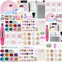Acrylic Nail Kit - Electric Drill, Powder, Lamp & Art Supplies for Beginners