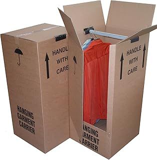 Globe Large Strong Wardrobe Garment Double Wall Removal Boxes - Select Qty (5)