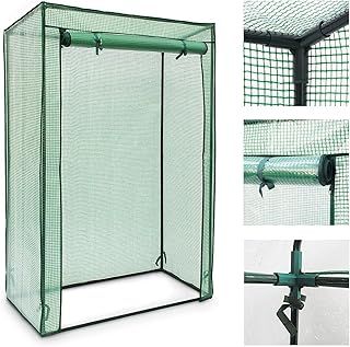 Crystals Walk in Tomato Mini Greenhouse Frame and Reinforced PE Weather Cover Garden Vegetables Grow and Cultivation, Green