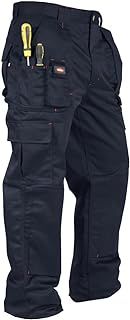 Lee Cooper LCPNT206 Workwear Mens Multi Pocket Easy Care Heavy Duty Knee Pad Pockets Safety Work Cargo Trousers Pants