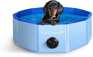Foldable Pet Swimming Pool, Hard Plastic Dog Bathtub, Portable Multi-functional Outdoor PVC Non-Slip Kiddie Pool, Enjoy Summer Shine in Your Garden, For Children, Cats, Puppies(Small)