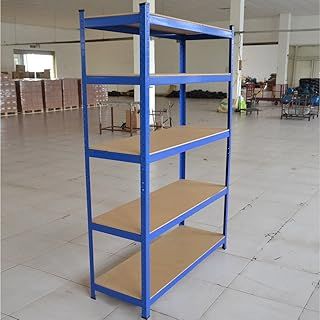 Panana 1.5m Warehouse 5 Tier Racking Shelf Heavy Duty Steel Garage Shelving Unit 180kgs Per Bay 150X70X30CM