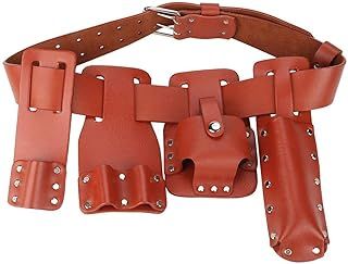 5 in-1 Tool Belt, Leather Scaffolding Tool Pouch with Holder Accessories for Level Spanners Hammer