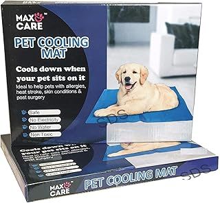 Pet Dog Cat Cooling Mat X- Large Size 60x90 cm with Extra Self-Cooling Gel Mat Pads and Foldable Puppy Sprinkler Freeze Ice Pad for Dogs Bed Mattress Durable Non-Toxic Puppy Cushion Blanket