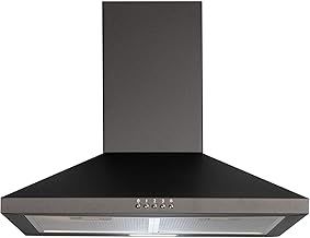 CHL60BL 60cm Pyramid Chimney Cooker Hood Kitchen Extractor Fan In Black, 5 Year Parts & 2 Year Labour Guarantee, Internal Re-circulation Or External Extraction, 3 Variable Speeds