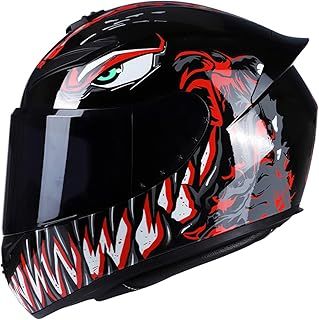 KKnoon Motorcycle Helmet Full Face Rapid Street Helmet Unisex Adult Cool Rider Equipment Four Seasons New Street Touring Motorcycle Helmet