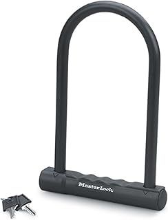 Master Lock Bike D Lock, Key, Universal Mounting Bracket 8170EURDPRO - Use with Electric, Mountain, Road, Folding Bikes
