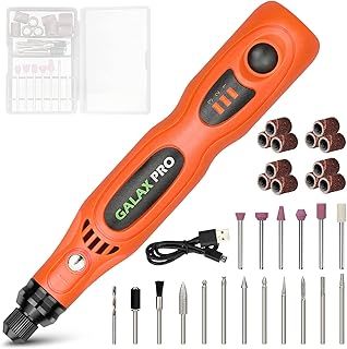 GALAX PRO 3.6V Lithium Ion Mini Cordless Rotary Tool Kit, 3 Adjustable Speed, USB Charging Cable and 31 Accessories for Drilling, Grinding, Cleaning, Polishing and Carving