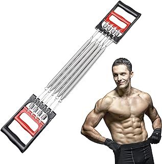 Chest Expander, Chest Expander, Adjustable Chest Expander, Traction Force Extender, Fitness Cable Exorciser, Multifunctional with 5 Removable Springs, for Muscles Training