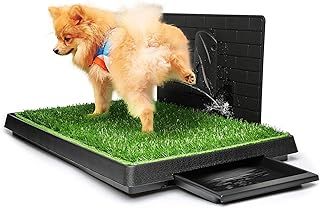 Hompet Dog Toilet Indoor Puppy Training Pad, Dog Potty Pet Training Grass Mat, Removable Waste Tray For Easier Clean Up, Non-toxic Artificial Turf, (76×51 cm)
