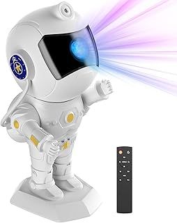 Star Projector Night Light - Astronaut Galaxy Projector with Nebula Projection - LED Christmas Lights and Decor - Mood Lighting with Timer and Remote Control - Ideal Holiday Gifts for Kids and Adults