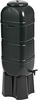Strata 100L Black Slimline Water Butt Set with Stand, Lid and Tap - Durable Rainwater Collector for Garden, Outdoor Use, and Eco-Friendly Water Storage