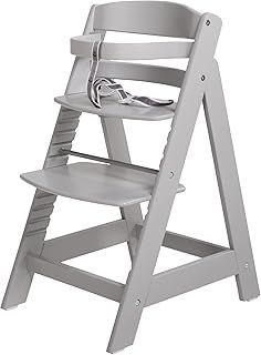 roba Wooden Adjustable Highchair Sit Up III - Grow-Along Chair For Babies and Children - From 6 Months Onwards - Grey / Taupe