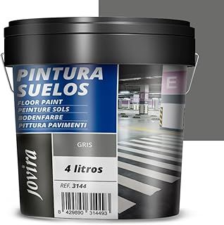 Floor Paint. 4 L - GREY For garage and sports floors in general, matt finish. Protects and decorates concrete, cement and asphalt surfaces. (4 Liter, Grey)