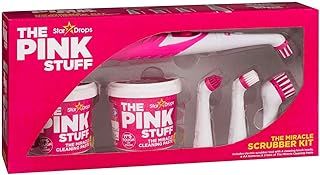 Britains Beauty The Miracle Scrubber Kit The Pink Stuff Star Drops 2 Cleaning Paste Electric Scrubber Kit With 4 Cleaning Brush Heads.