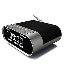 Revival R1 Silver DAB+ Digital & FM Clock Radio – Bluetooth, Dual Alarm, Sleep Timer, USB Charging, AUX & Headphone Input