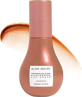 Glow Recipe Niacinamide Hue Drops Face Serum - Tinted Serum + Glow Drops to Bronze, Brighten & Hydrate - Skincare Makeup Primer & Highlighter to Blur Pores for a Glowy, Even Skin Tone - Sunglow (40ml)