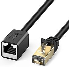 J&D Ethernet Extention Cable, Cat 6 Ethernet Extender Cable Adapter (0.9 Meter), Support Cat6 / Cat5e / Cat5 Standards, RJ45 Cords Shielded Male to Female