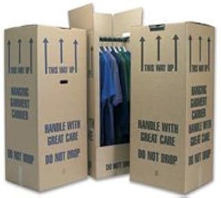 5 Tall Wardrobe Boxes Removal Garment Carriers strong double wall cardboard