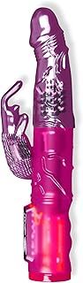 Discount Adult Rampant Rabbit Vibrator with 10 Modes - Thrusting Rabbit Dildo with Textured Shaft for Stimulation - Powerful Dual Vibrator for Couples & Solo Play - Perfect Valentine's Day Gift