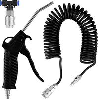 Truck Air Duster Gun with 5 Metre Recoil Hose Blow Dust Gun Heavy Duty Air Gun Cleaning Kit for Lorry Truck Car