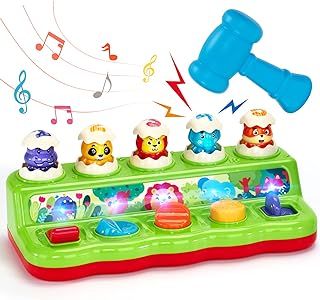 hahaland Pop up Toys for 1 Year Olds Girls Boys with Hammers, Montessori Toddlers Toys Baby Toys 12 Months Early Development & Activity Toys Birthday Gifts for Kids Toys 1 2 3 4 Year Old Boys Girls