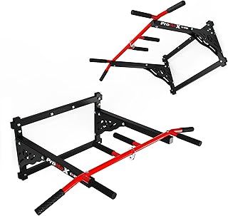 K-Sport Pull Up Wall Mounted Chin Up Bar with Punch Bag & Resistance Band Training Hook | Heavy Duty 150kg / 330lbs Capacity Professional Home Indoor & Outdoor Fitness & Exercise Gym Bracket