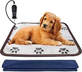 Pet Heating Pad,Mini 15.6inches for Cat Heating Pad,Waterproof Thermostat Puppy Electric Heat Pad,Dog Heat Pad with Removable Cover for Puppies Kittens Dog