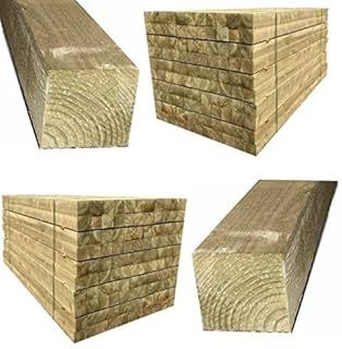 Pressure-Treated Square wooden post Gate or Fence posts garden timber wood 2.4m x 100mm x 100mm, Timber Fencing Post 4" x 4" fence posts, 8ft (240cm) Wooden Post