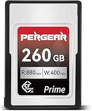 Pergear Professional 260GB CFexpress Type A Memory Card, Up to 880MB/s Read Speed & 900MB/s Write Speed for 4K 120P, 8K 30P Recording, Compatible for Sony Alpha & FX Cameras