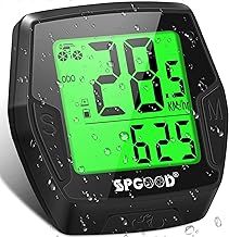 Bike Computer Wireless 21 Functions Waterproof with Backlit Display,Automatic Start/Stop & Automatic Storage Bike Speedometer,Black Bicycle Computer