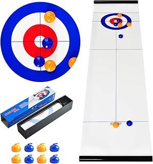 CS COSDDI Tabletop Games,Curling Game,Portable Team Board Game,Tabletop Training Family Party Games for Kids Adults Indoor Travel