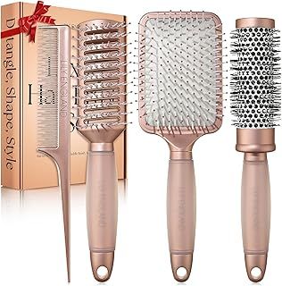 Lily England Mom Birthday Gift Set - 7-Piece Professional Styling Collection - Premium Birthday Gift for Mom - Elegant Gift Set for All Hair Types - Beige & Gold