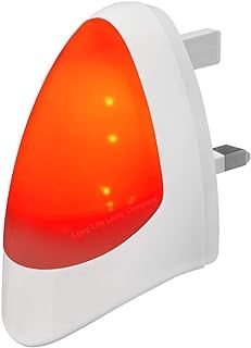 Red Automatic LED Night Light - Plug in & Energy Saving Dusk 2 Dawn LED Night Light Sensitive Night Light