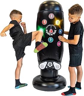 Inflatable Punch Bag - Interactive Punching Bag for Kids; Free Standing Punch Bag for Kids - Great Gift