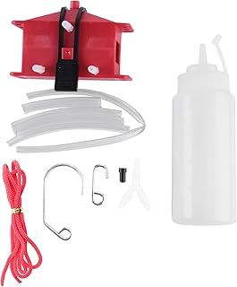 Hopbucan Motorcycle Chain Cleaning Machine Kit Brush Gear Cleaner Tool for Universal Motorbike Chains Lube Device Red
