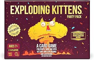 Exploding Kittens Party-Pack - 2-10 Players - Ages 7+ - 15 Minutes to Play - Party-Sized High-Stakes Card Game, Family Game Night, Fun for Kids and Adults