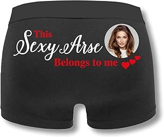 Personalised This Sexy Arse Mens Photo Boxers Pants Valentine's Boyfriend Husband Partner Spouse Love Hearts Cupid Fine Ass Bum Funny Fun Gift Present